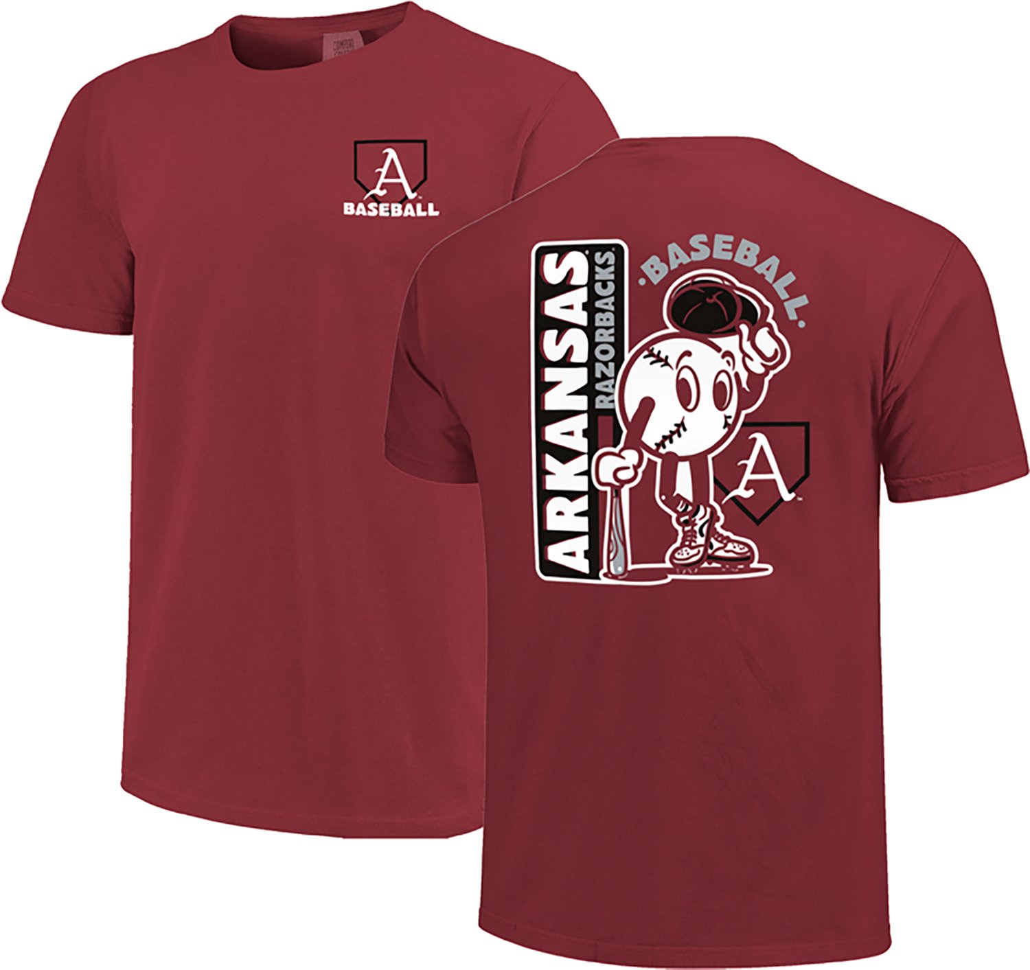 Image One Men's Arkansas Retro Baseball DS T-shirt
