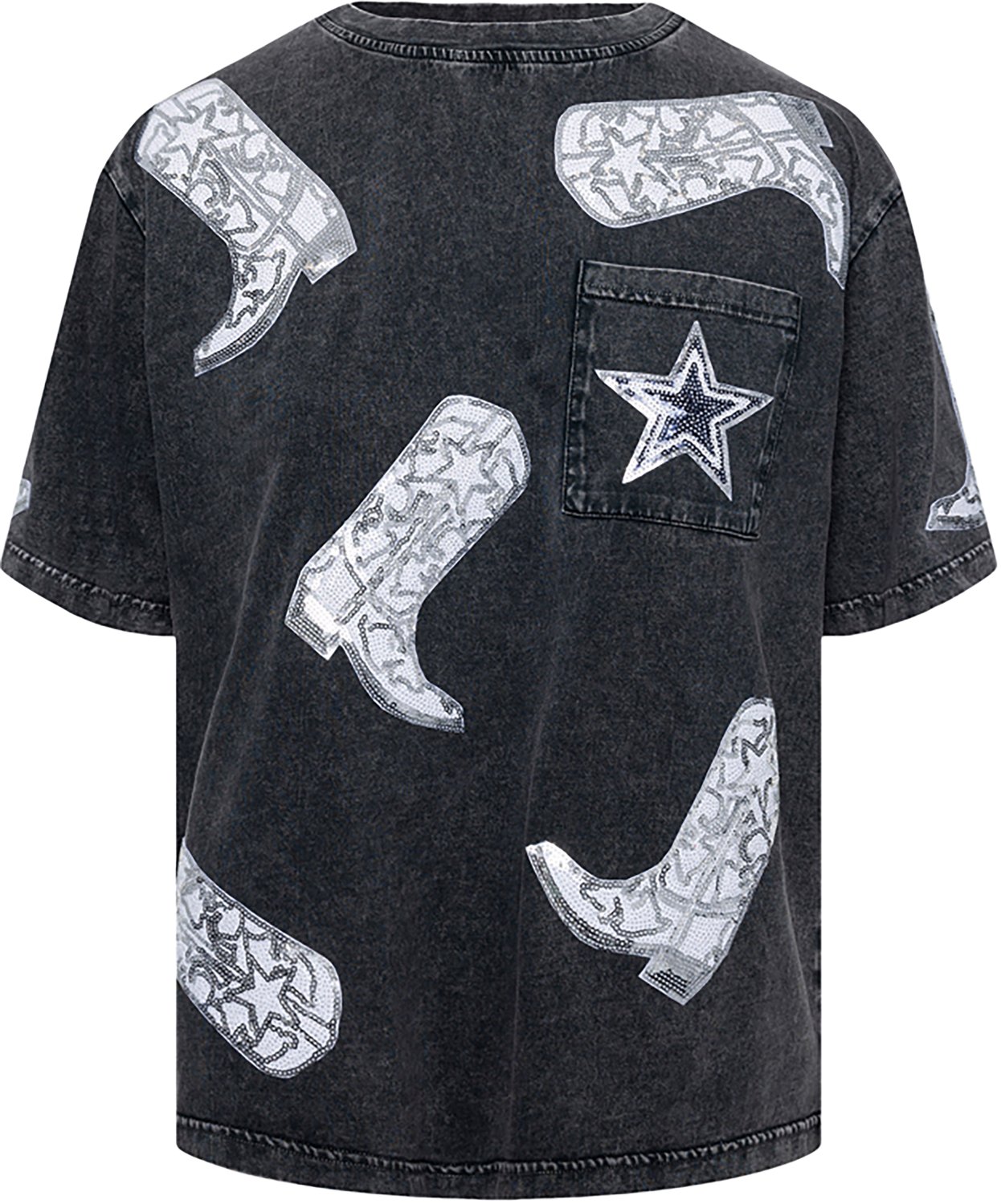 Gameday Couture Women's Dallas Cowboys Sequin Boots Short Sleeve T-shirt - view number 2