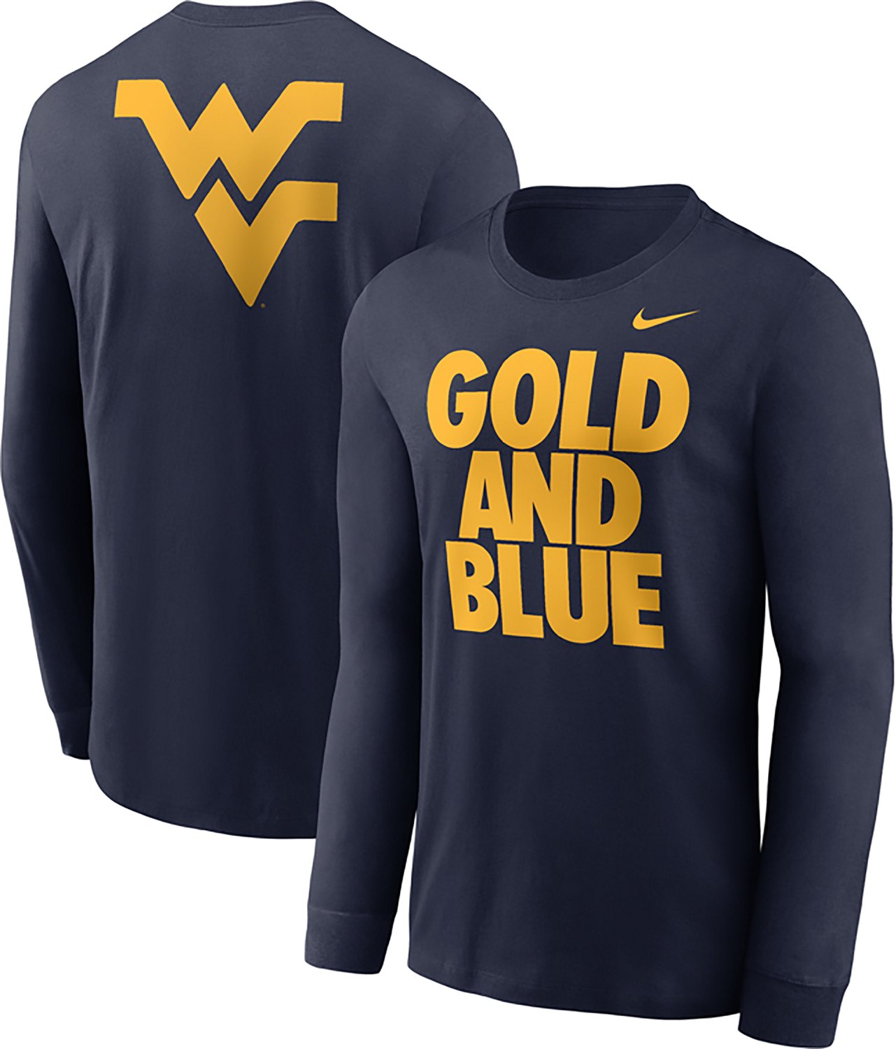 Nike Men's West Virginia Slogan Double Sided Long Sleeve T-shirt - view number 3