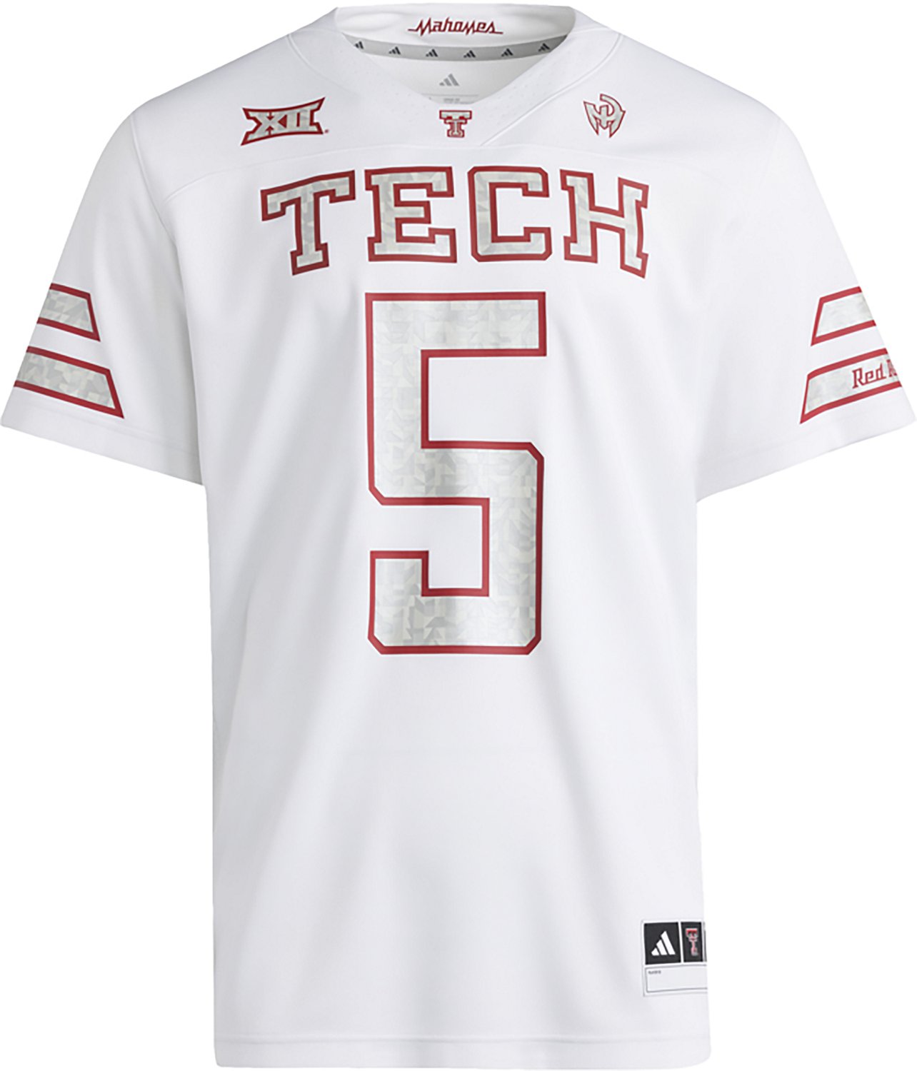 adidas Men's Texas Tech University Patrick Mahomes #5 Iced Strategy Football Jersey - view number 2