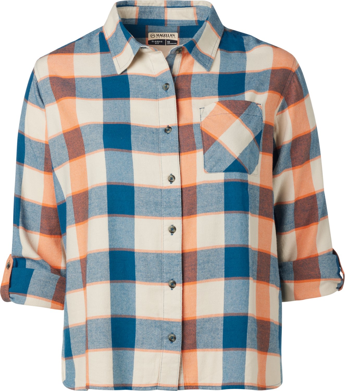 Magellan Outdoors Women's Willow Creek Plaid Plus Size Long Sleeve T-shirt - view number 5