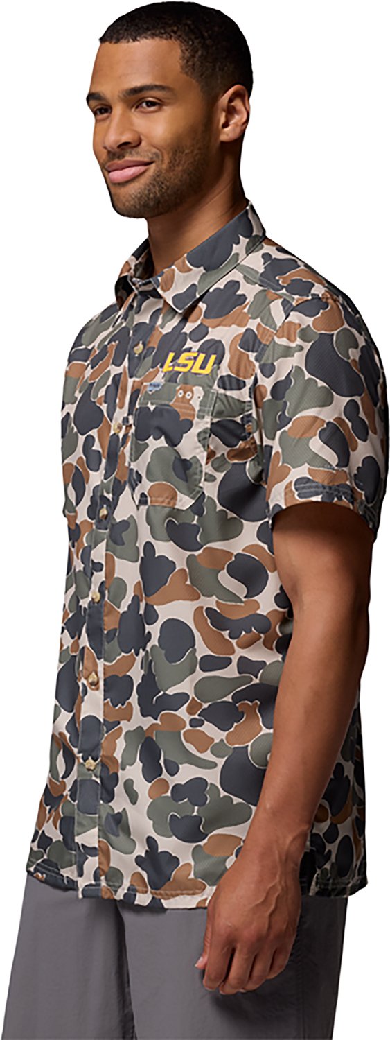 Columbia Sportswear Men's Louisiana State University CLG Super Slack Tide Button-Up Shirt - view number 2