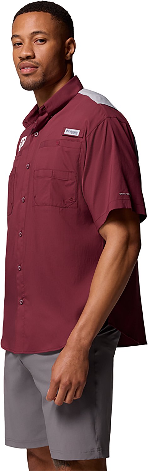 Columbia Sportswear Men's Texas A&M University CLG Tamiami Colorblock Button-Up Shirt - view number 2