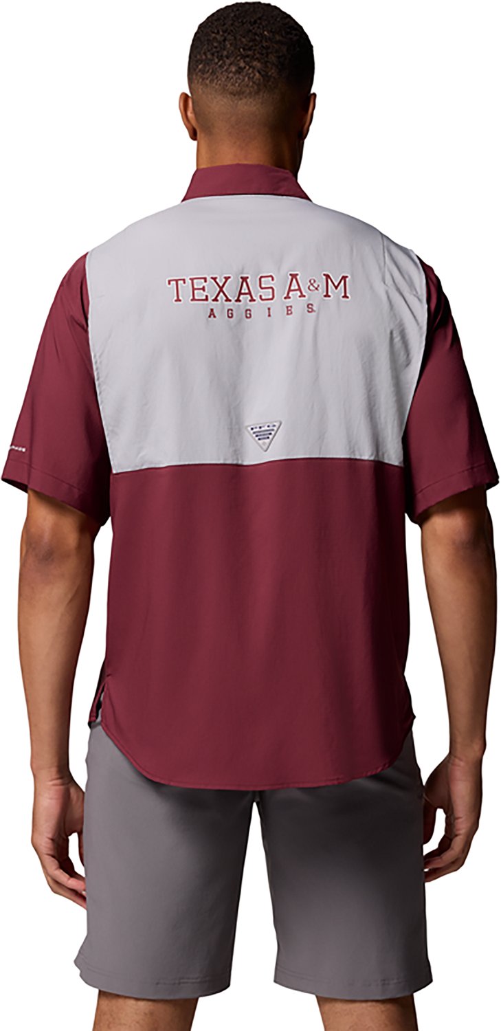 Columbia Sportswear Men's Texas A&M University CLG Tamiami Colorblock Button-Up Shirt - view number 3