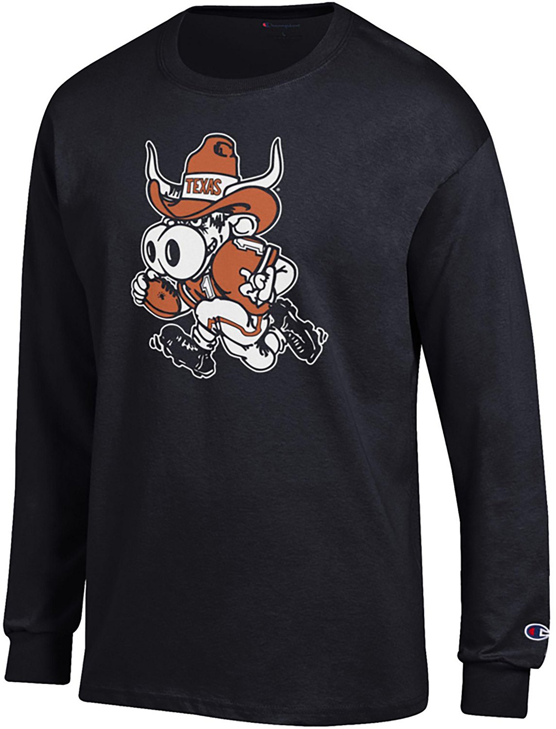 Champion Men's University of Texas Football Bevo Long Sleeve Graphic T-shirt