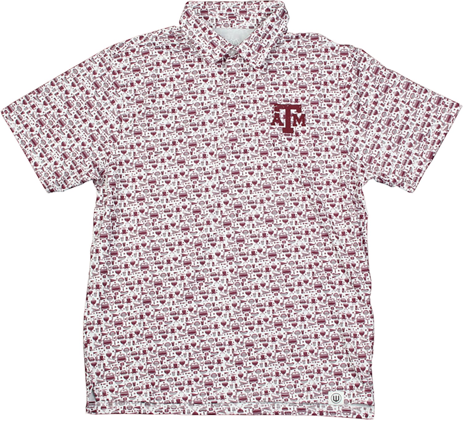 Wes & Willy Boys' Texas A&M Allover Tailgate Polo Shirt - view number 1