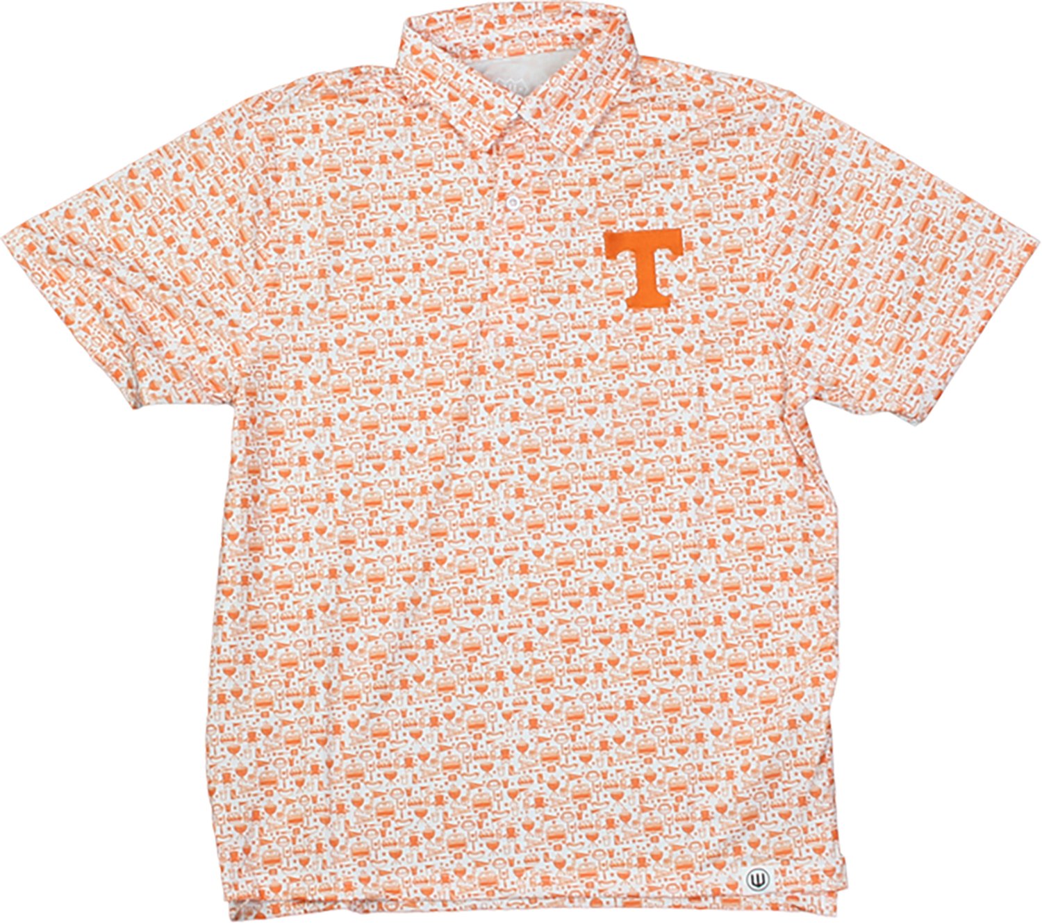 Wes & Willy Boys' Tennessee Allover Tailgate Polo Shirt