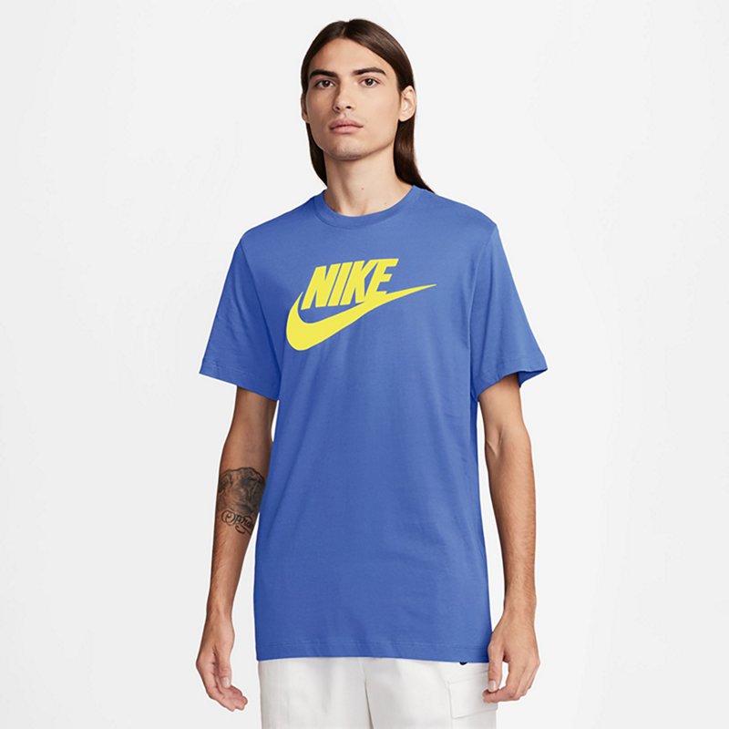 Nike Mens Crew Neck Short Sleeve Classic Fit Graphic T-Shirt, Xx-large, Blue