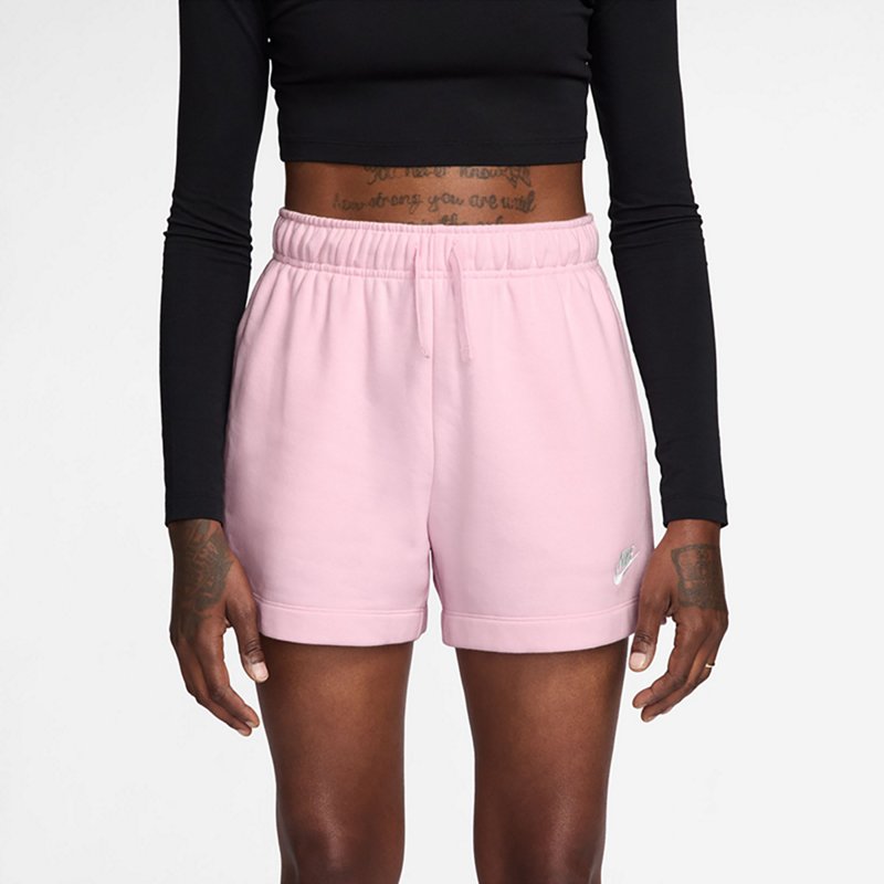 Nike Womens Mid Rise Drawstring Waist Active Pull-On Short, Medium, Pink