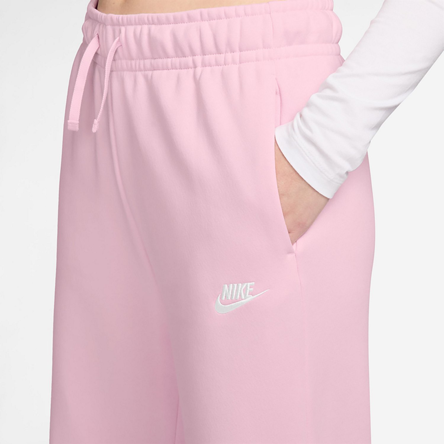 Nike Women's Sportswear Club Fleece Mid-Rise Wide-Leg Sweatpants - view number 3