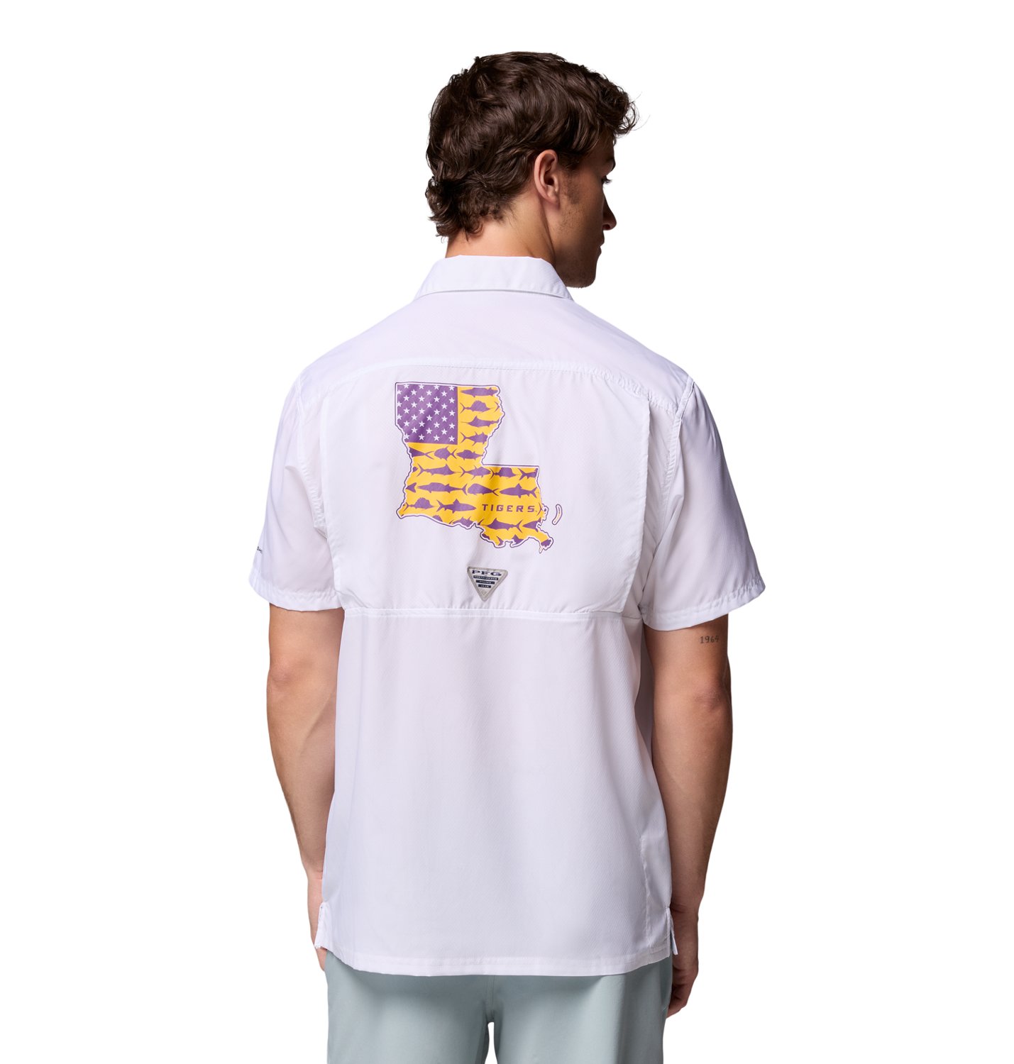 Columbia Sportswear Men's Louisiana State University CLG Slack Tide Camp Button-Up Shirt - view number 2