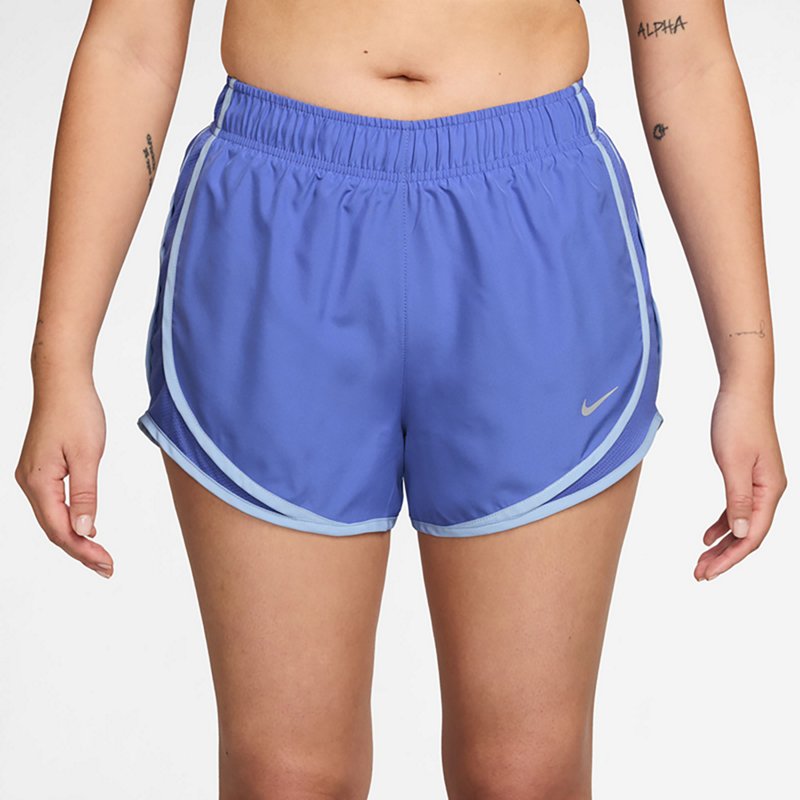 Nike Women's Tempo Dri-fit Mid Rise Running Shorts - Sapphire/sapphire/reflective Silv