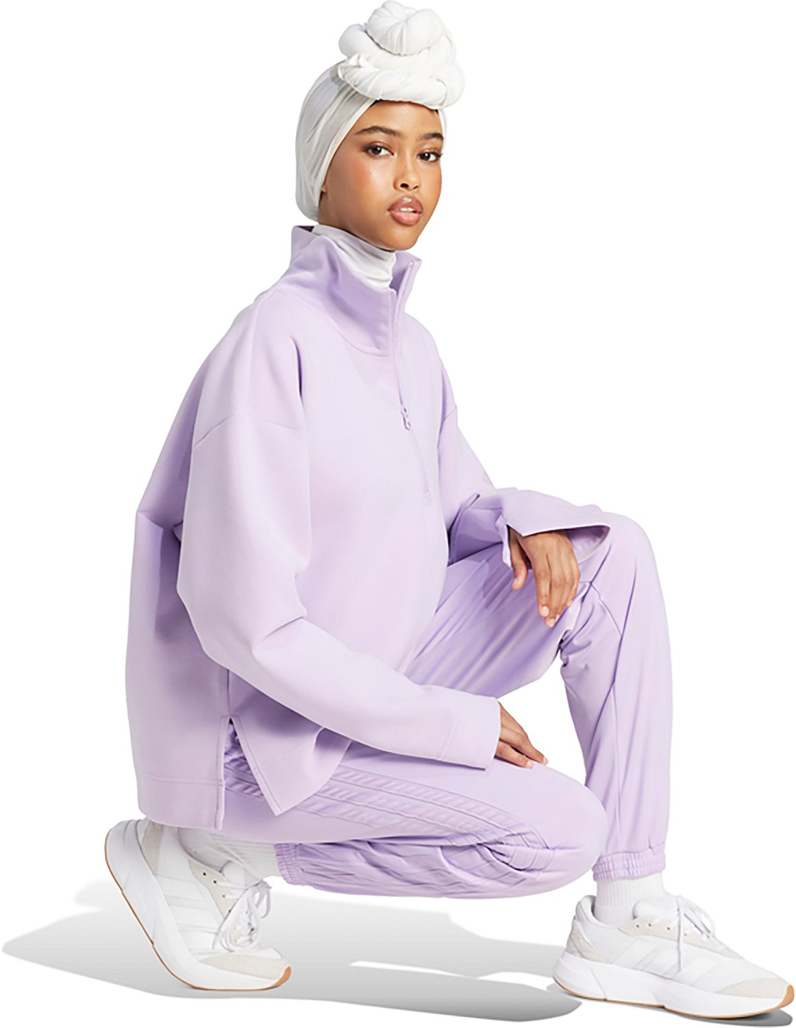 adidas Women's ALL SZN Soft Lux 1/4-Zip Sweatshirt - view number 5