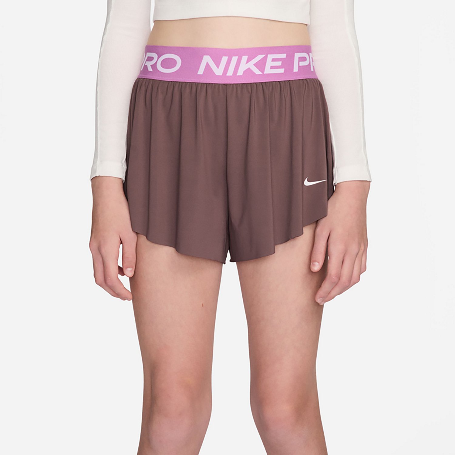 Nike Girls' Pro Dri-FIT 2 in 1 Knit Shorts 3 in