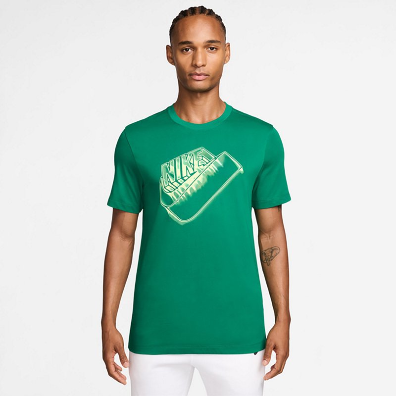 Nike Mens Crew Neck Short Sleeve Regular Fit Graphic T-Shirt, Xx-large, Green