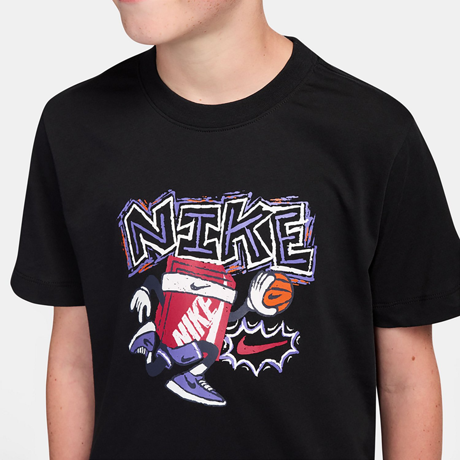 Nike Boys' Nike Sportswear Boxy Hoops Graphic T-shirt - view number 3