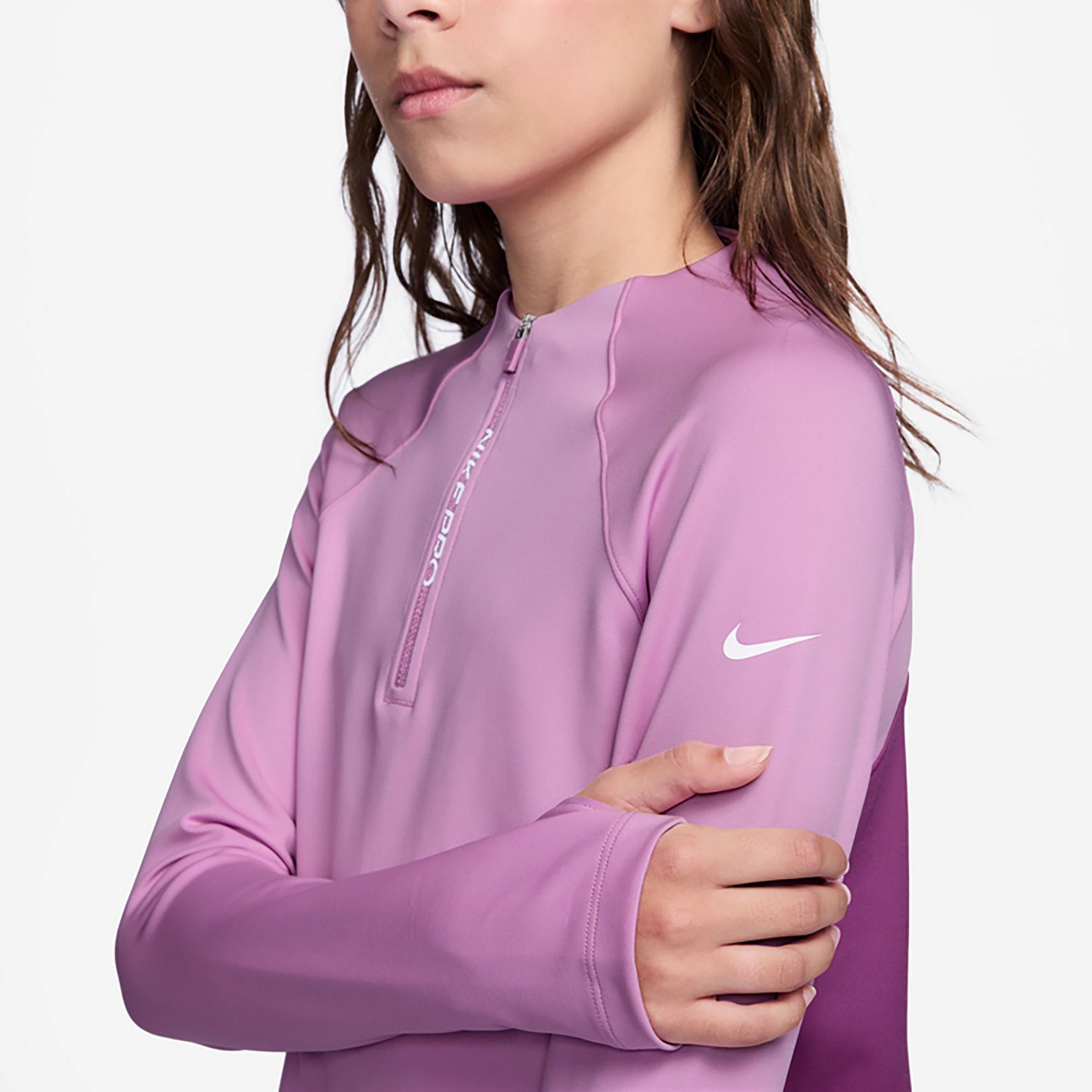 Nike Girls' Dri-FIT 1/2-Zip Top - view number 3