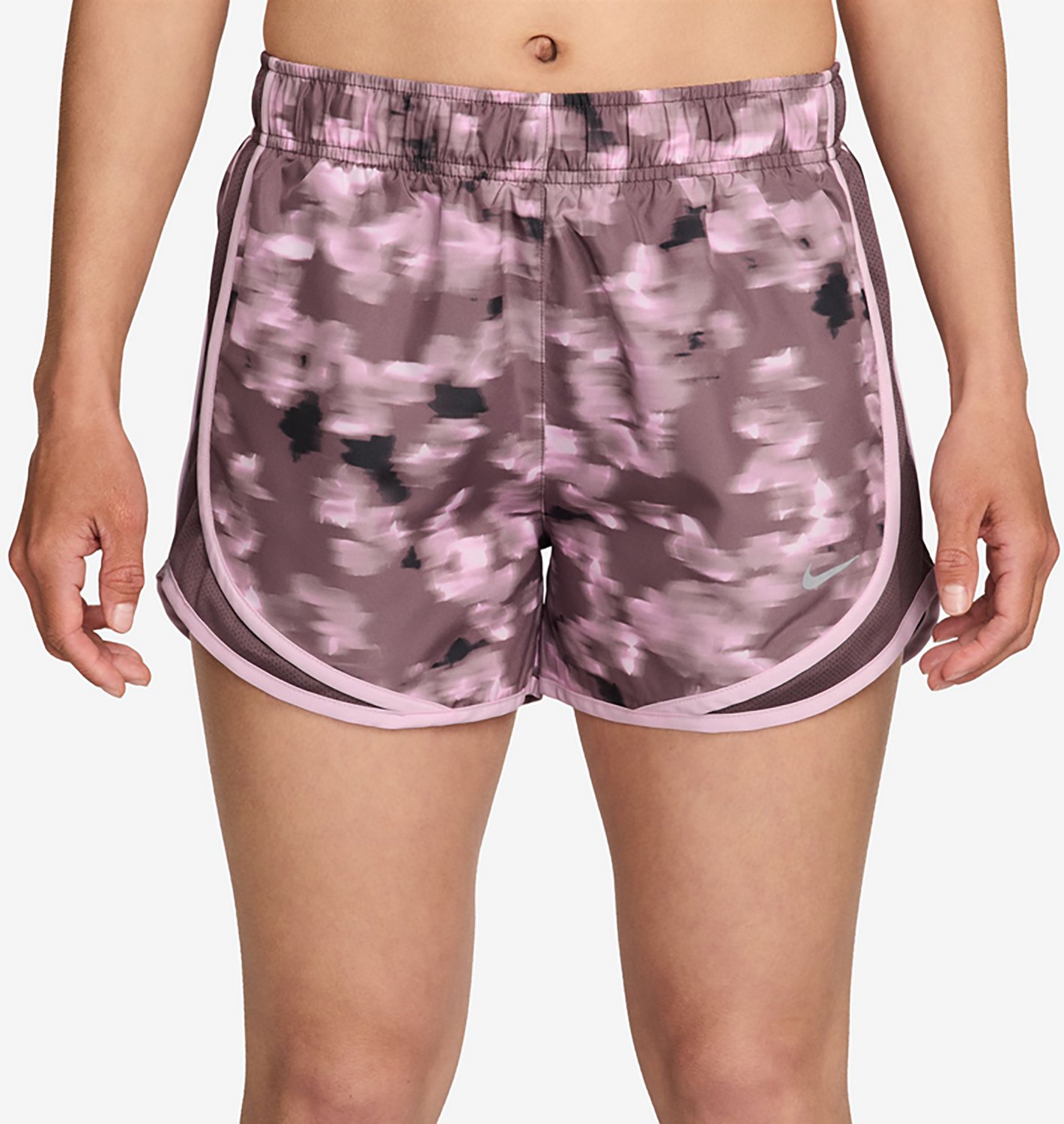Nike Women's Tempo Mid-Rise Brief-Lined Printed Running Shorts 3 in