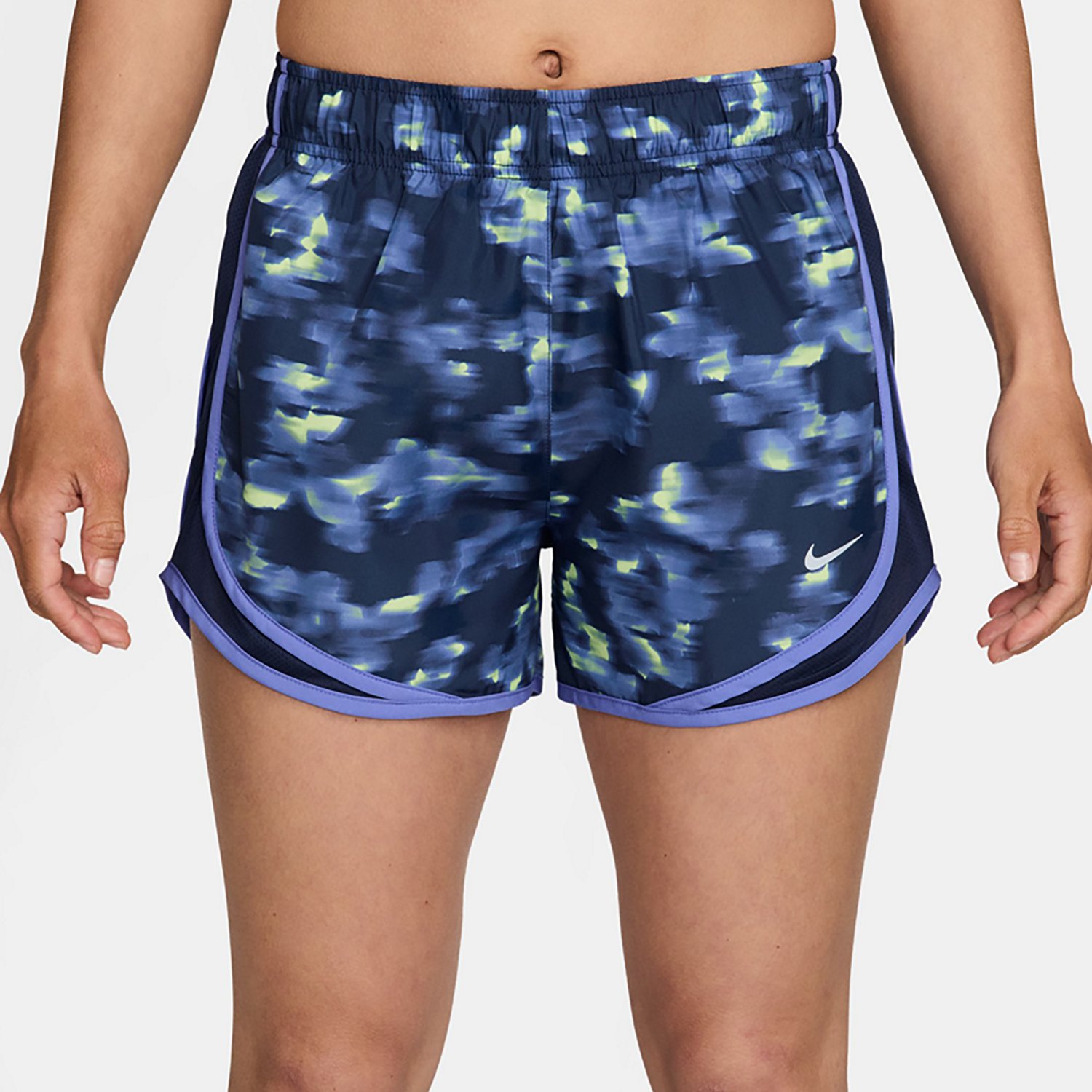 Nike Women's Tempo Mid-Rise Brief-Lined Printed Running Shorts 3 in