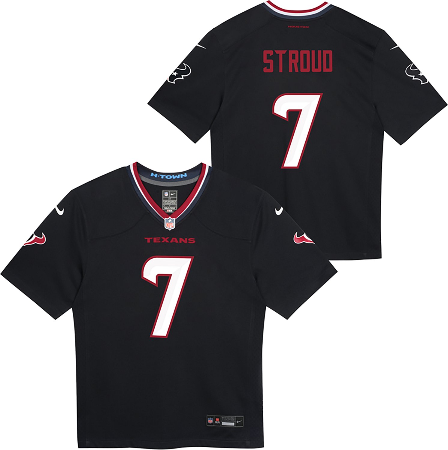 Nike Boys' Houston Texans C.J. Stroud Game Jersey - view number 3