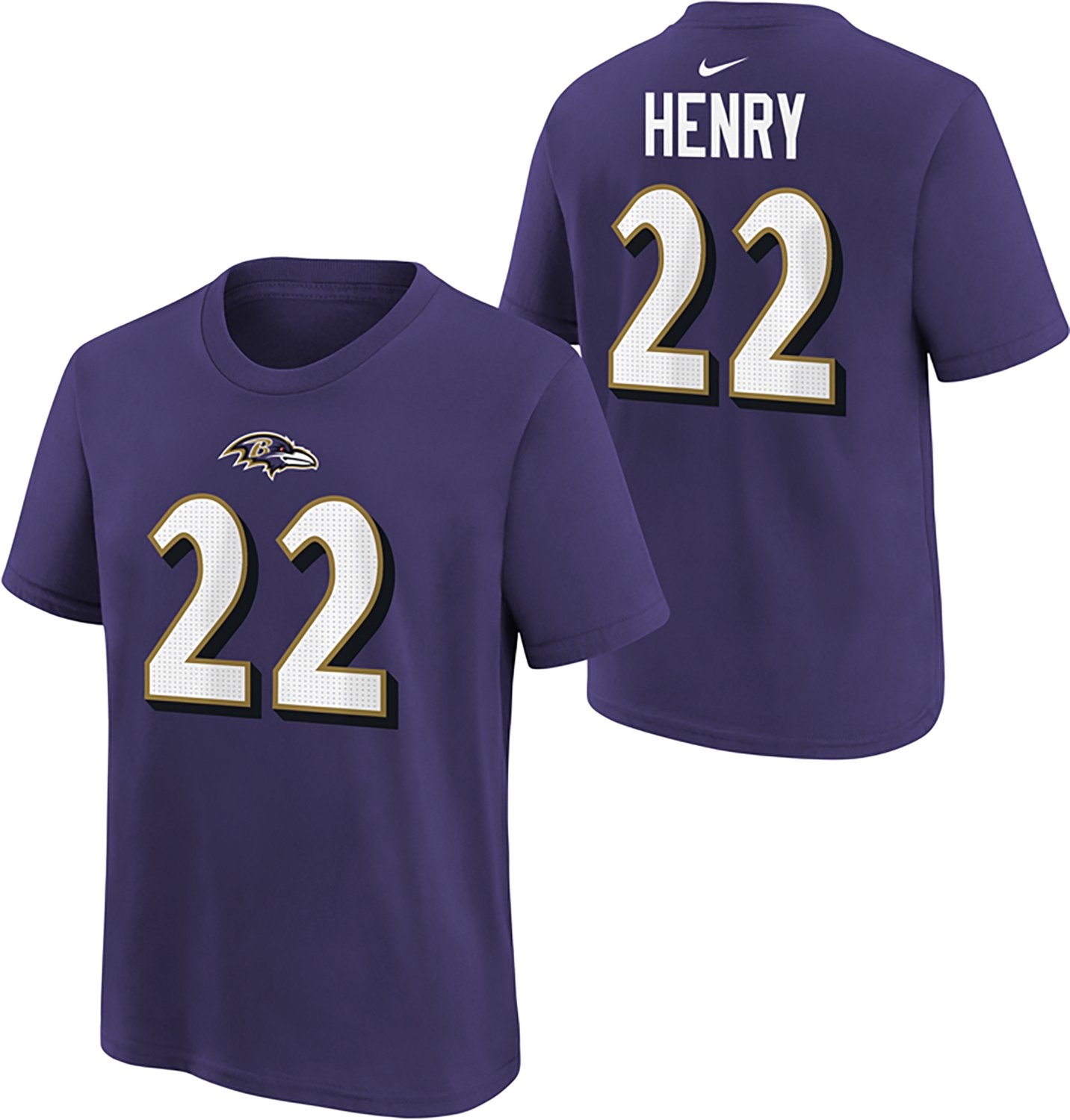 Nike Boys' Ravens D. Henry Fuse N&N T-shirt - view number 3