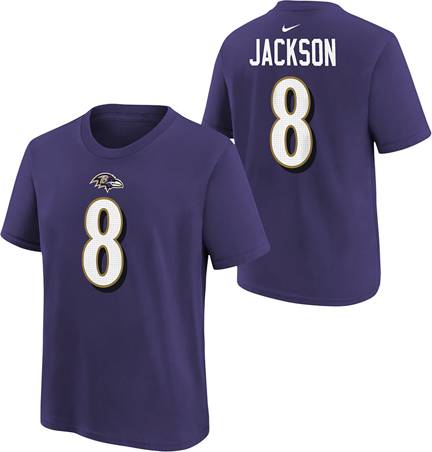 Nike Boys' Ravens L. Jackson Fuse N&N T-shirt - view number 3