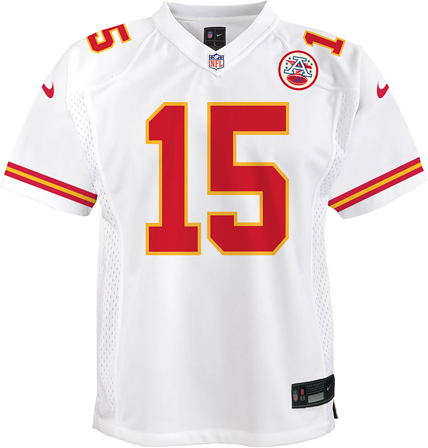 Nike Boys' Chiefs Patrick Mahomes Road Game Player Name & Number Jersey