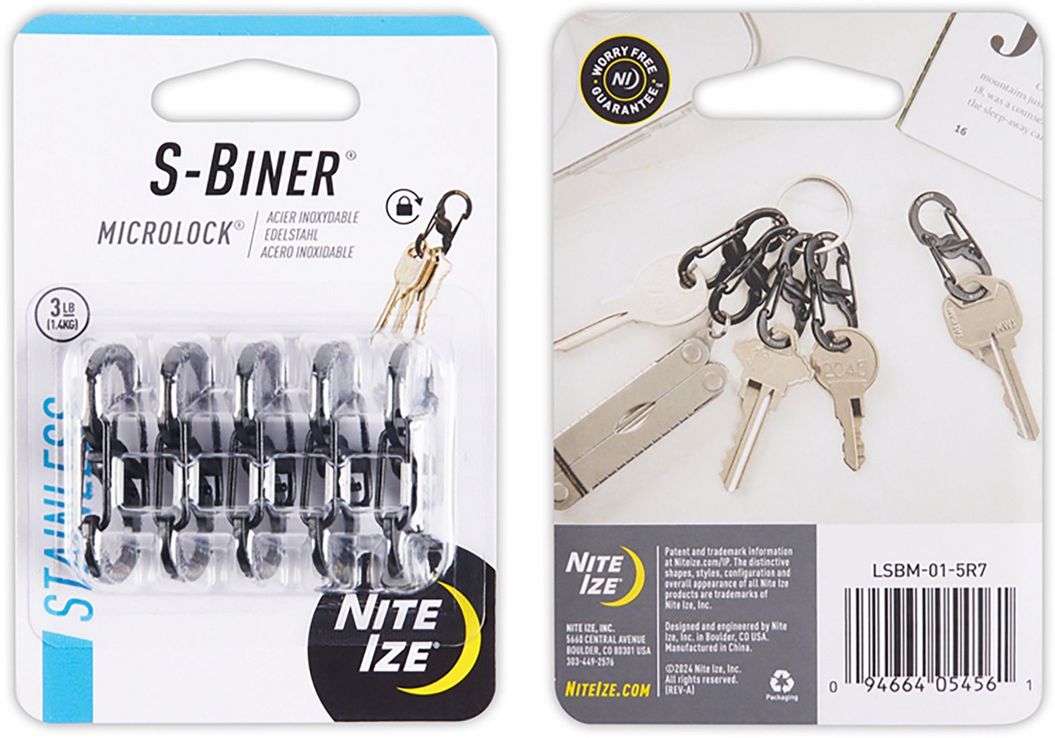 Nite Ize S-Biner MicroLock Stainless Steel Carabiners 5-Pack - view number 3