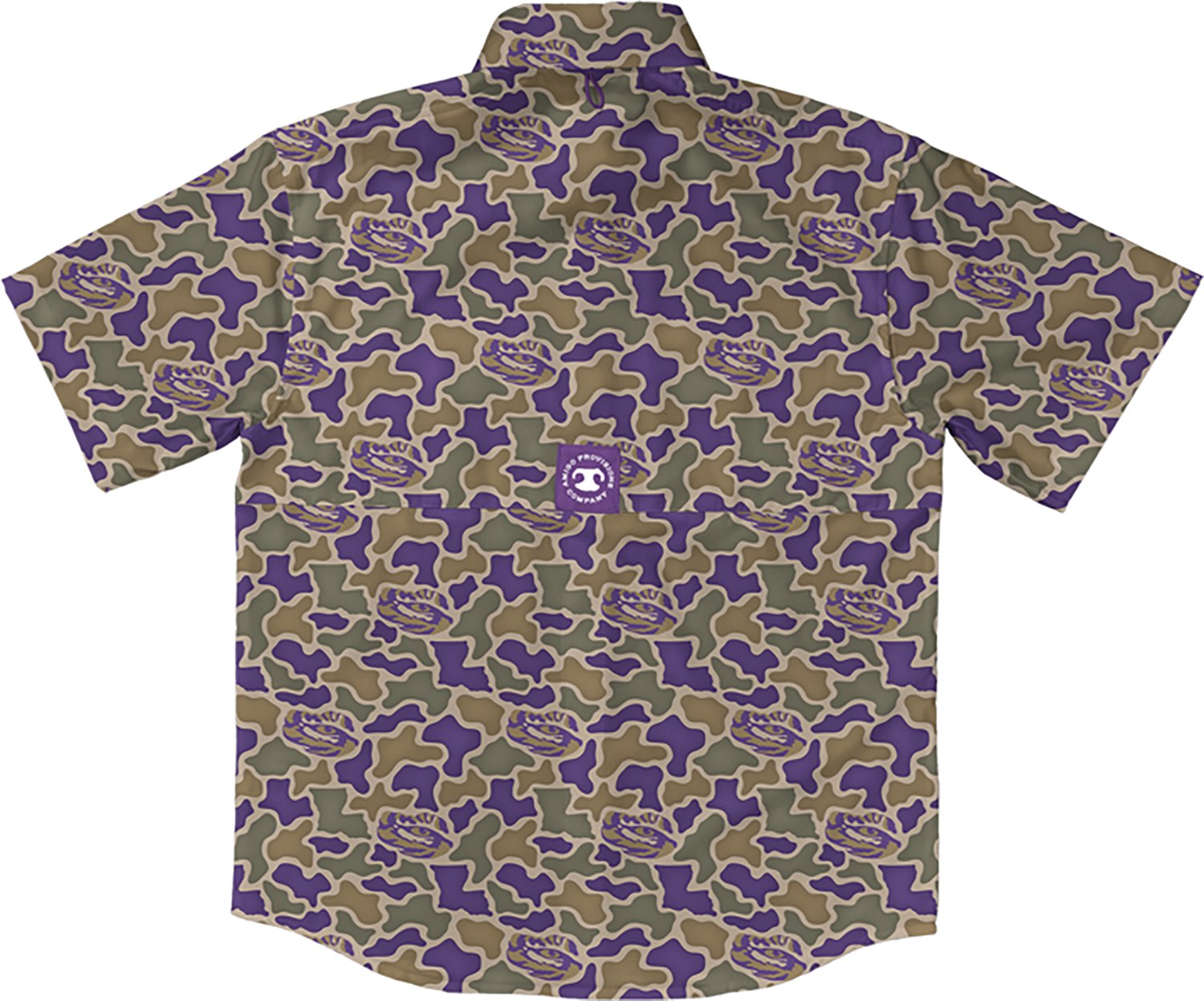 Amigo Men's LSU Field and Fish Short Sleeve Shirt Louisiana State University Tigers - view number 2