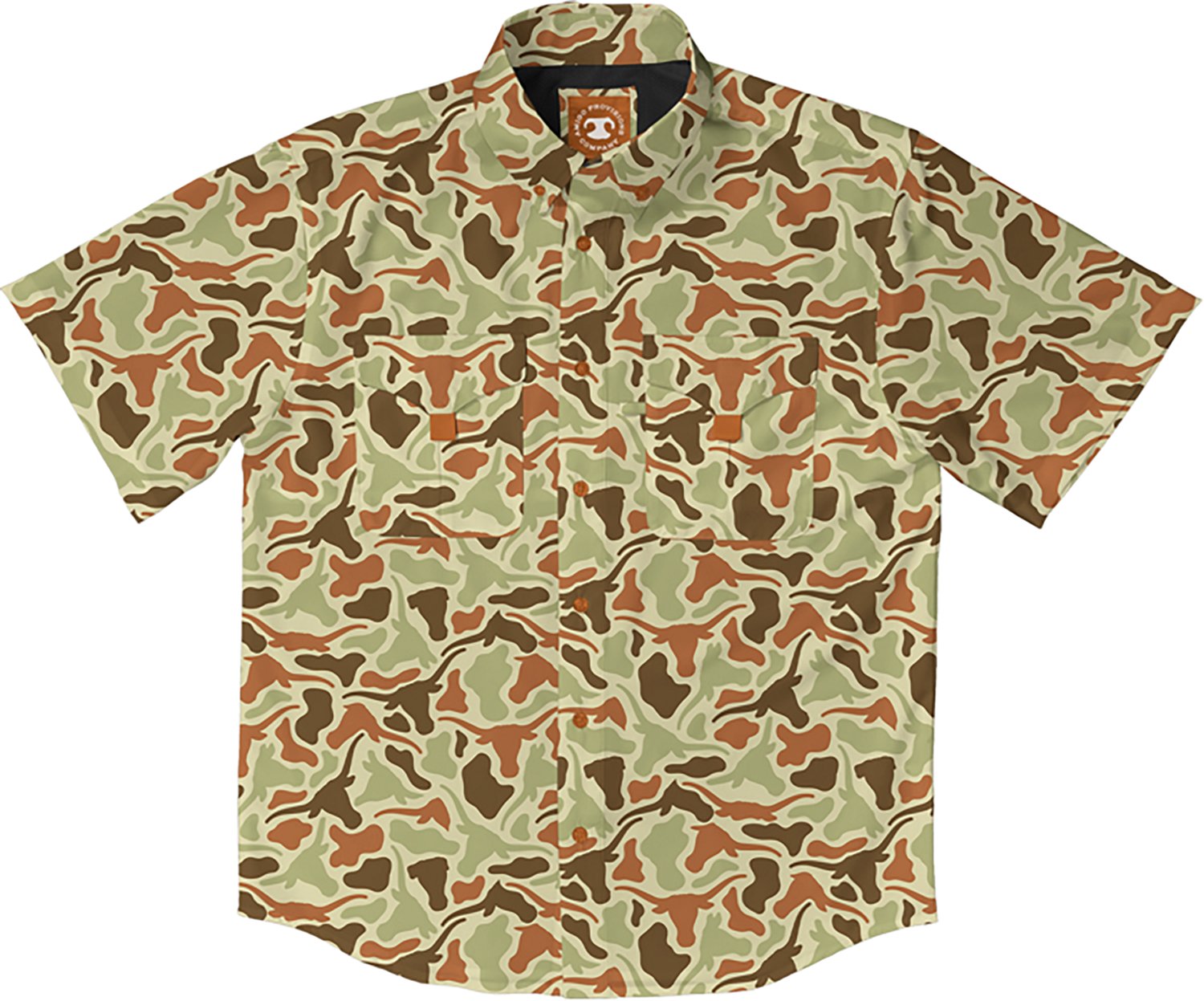 Amigo Men's Texas Field and Fish Short Sleeve Shirt Longhorns