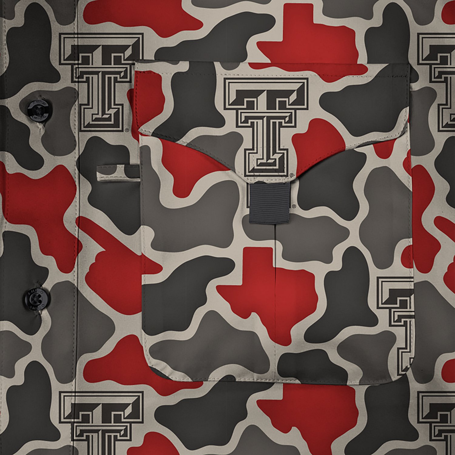 Amigo Men's Texas Tech Field and Fish Short Sleeve Shirt Texas Tech Red Raiders - view number 3