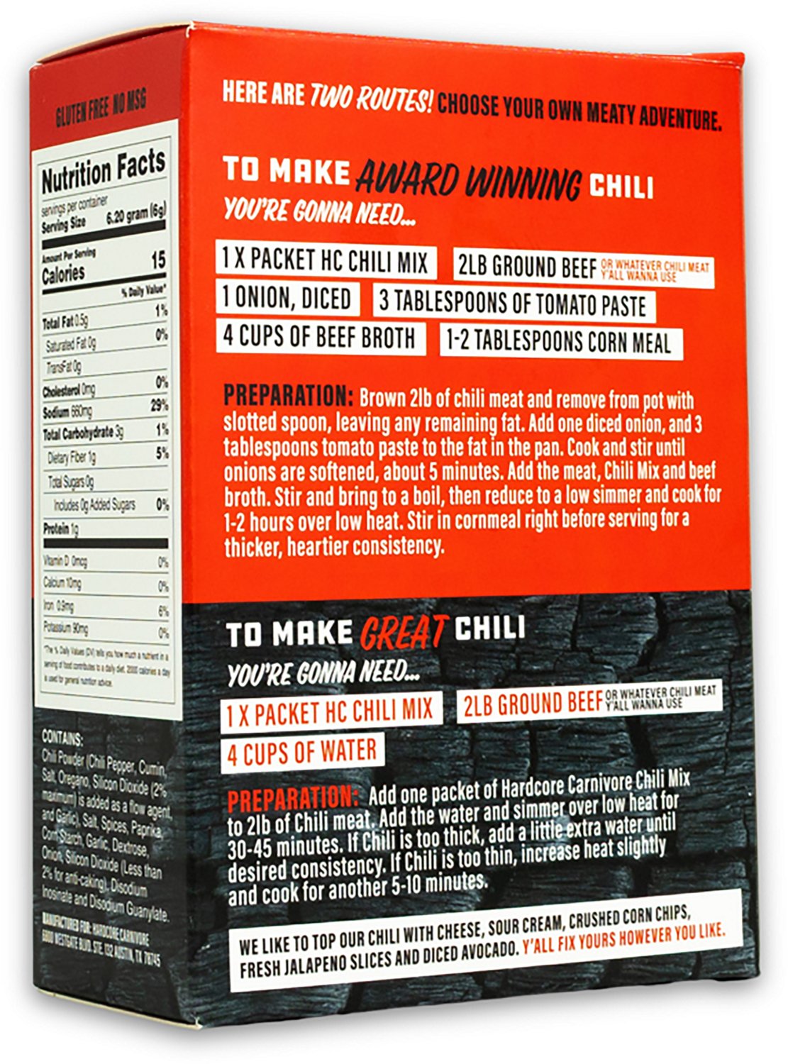 Hardcore Carnivore Chili Seasoning Mix 4-Pack - view number 2