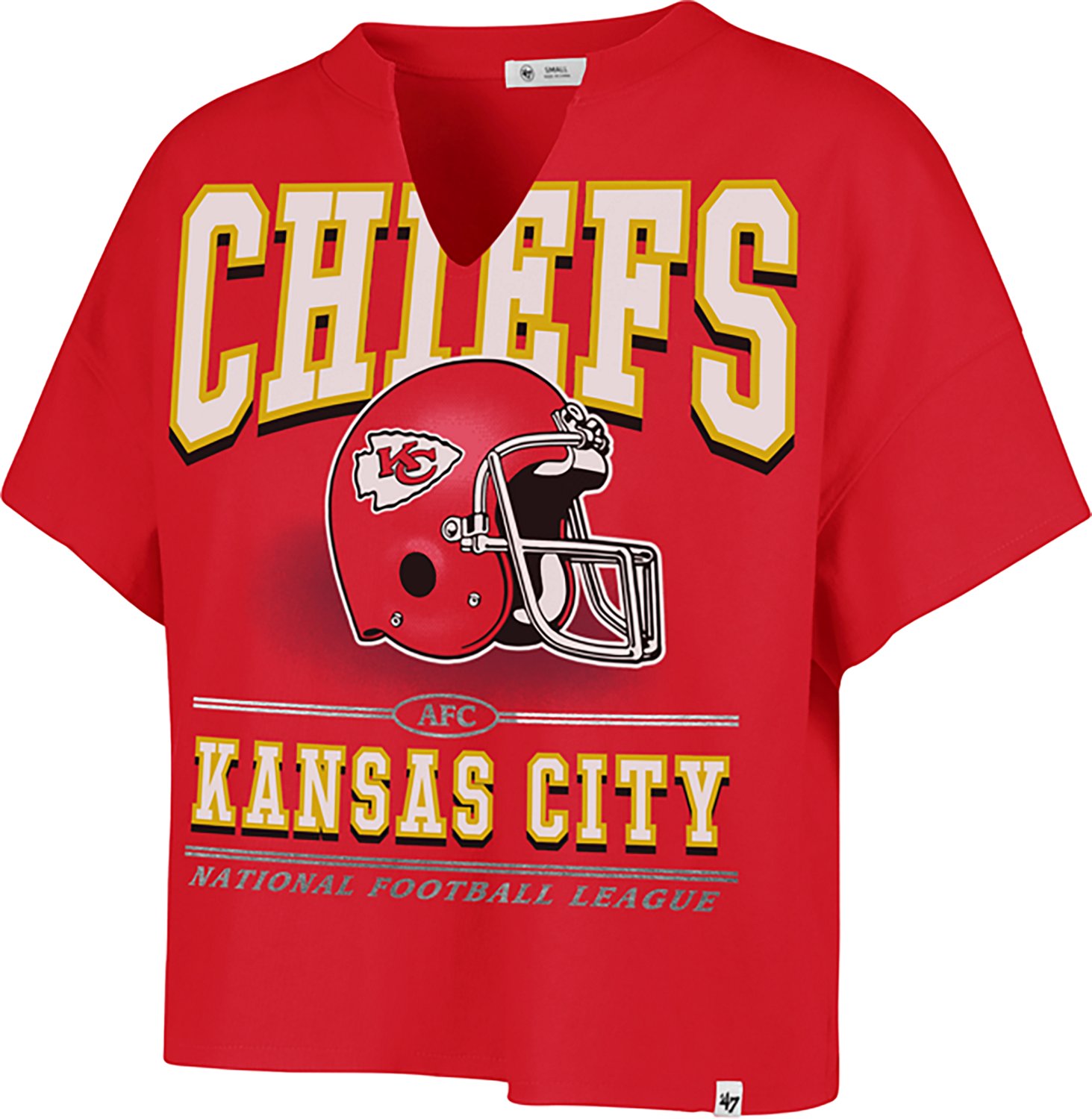 47 Women's Chiefs Elation Oversize Notch Neck T-shirt