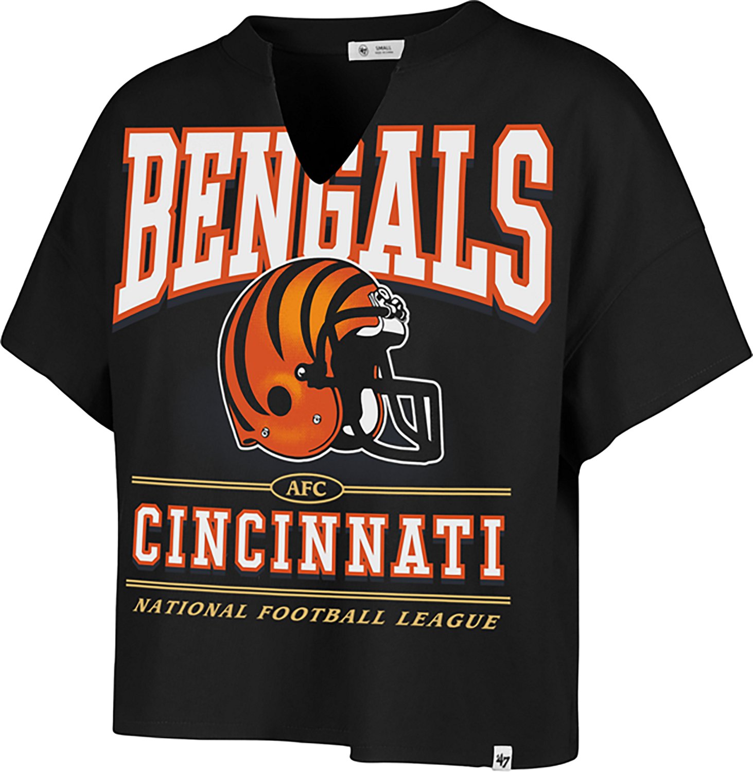 47 Women's Bengals Elation Oversize Notch Neck T-shirt