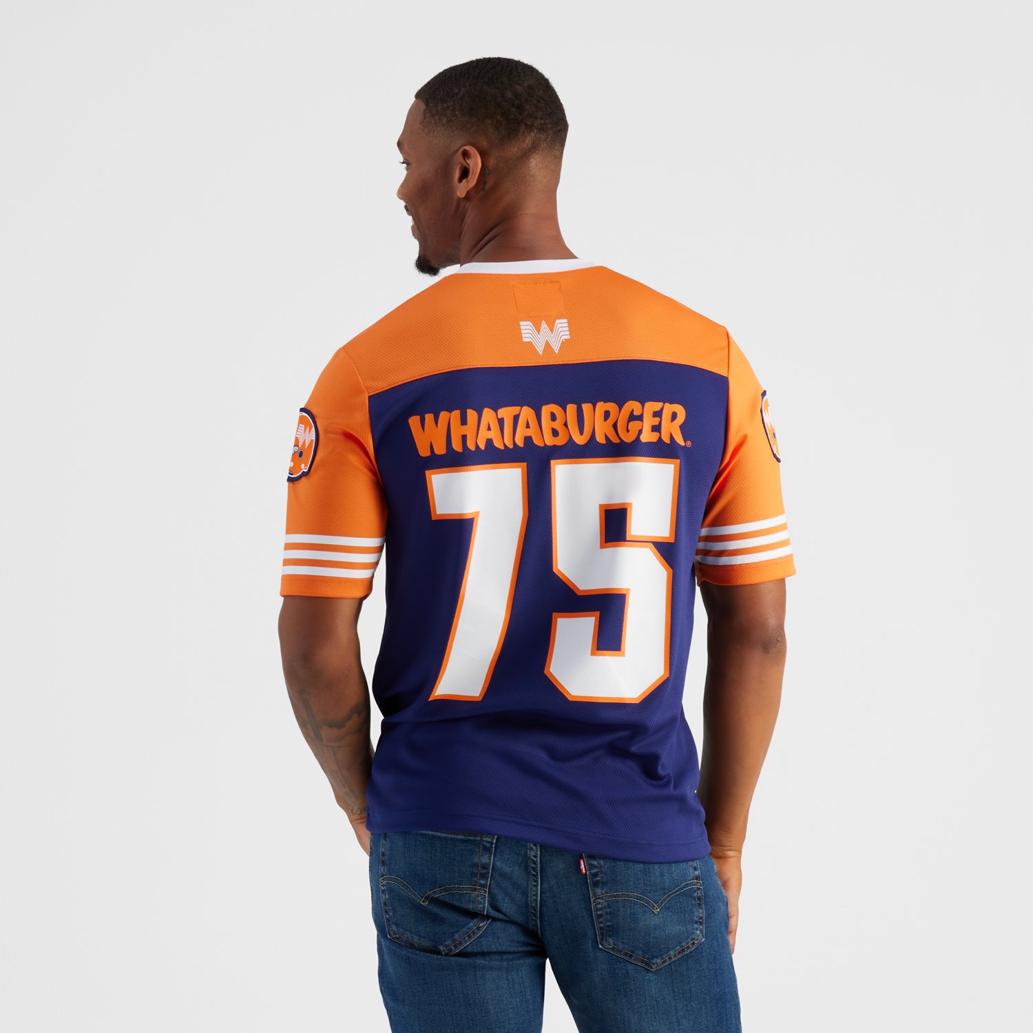 Academy Sports + Outdoors Whataburger Men's Short Sleeve Football Jersey - view number 4