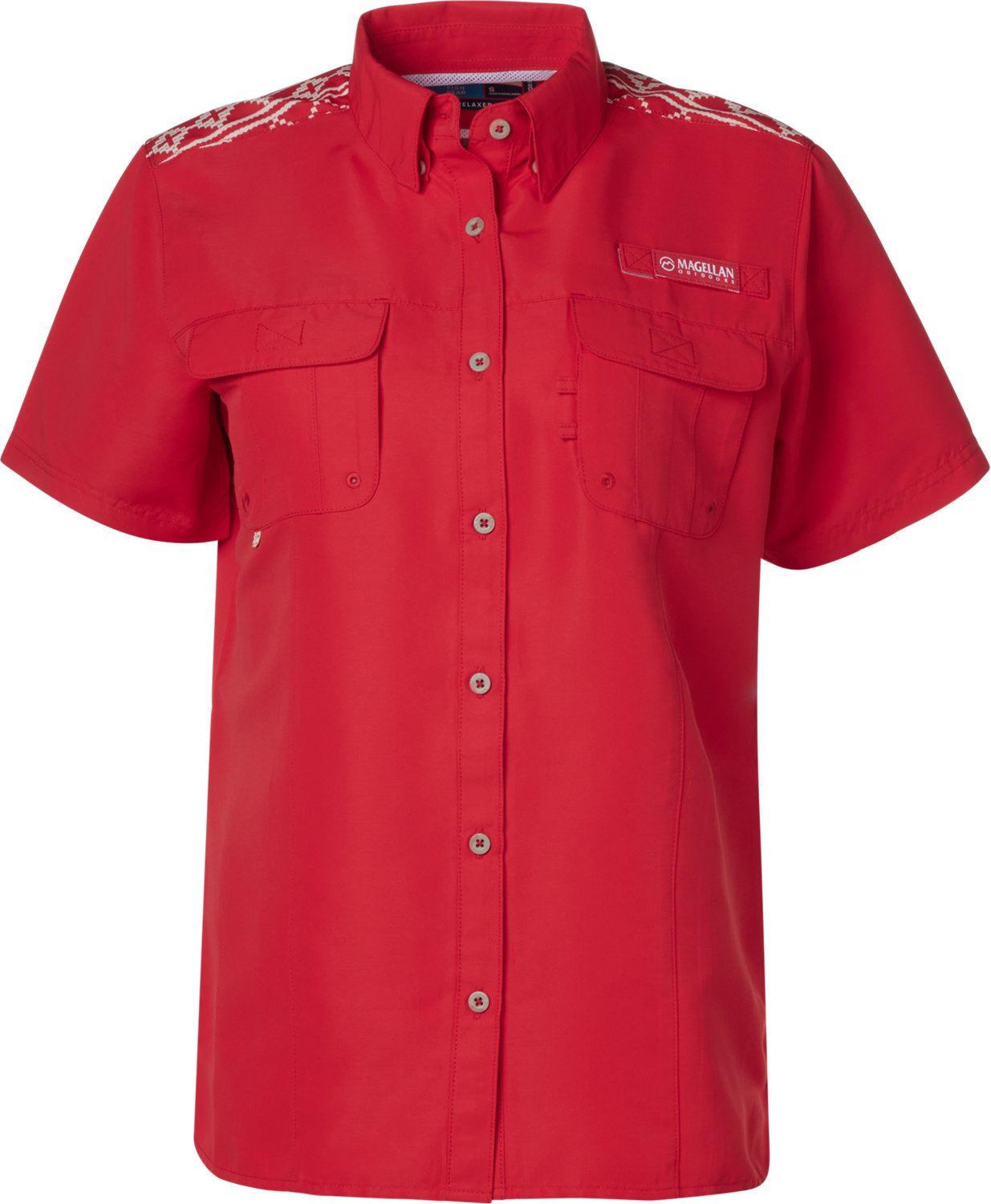 Magellan Outdoors Women's Laguna Madre Scenic Deer Button Up Fishing Shirt - view number 2