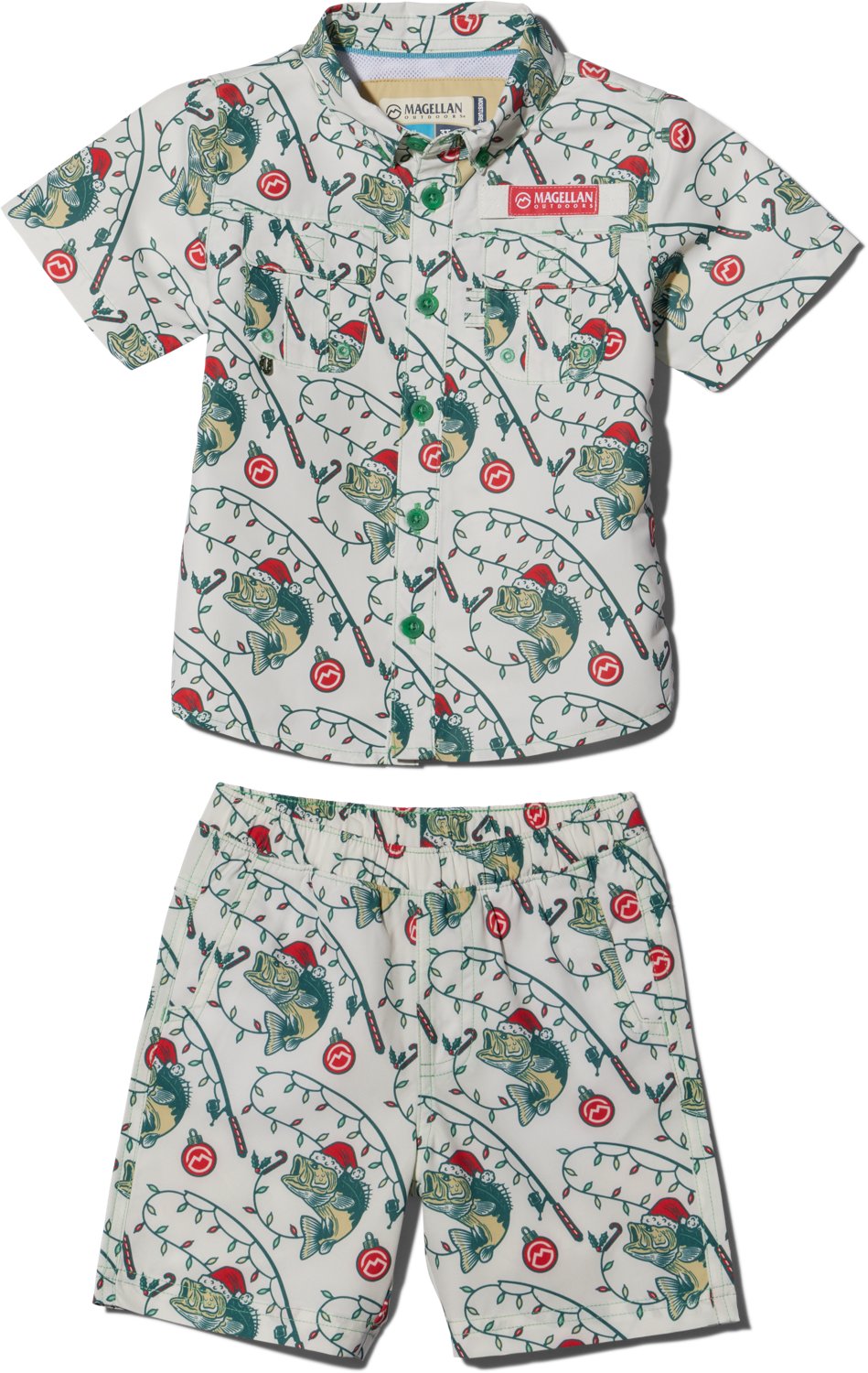 Magellan Outdoors Boys' 4-7 Laguna Madre Holiday Catch Shirt and Short Set - view number 2