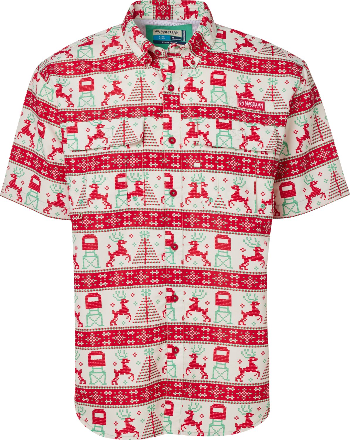 Magellan Outdoors Men's Laguna Madre Deer Stand Fair Isle Fishing Shirt - view number 2