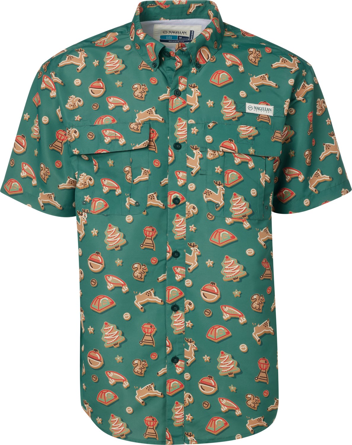 Magellan Outdoors Men's Laguna Madre Holiday Cookies Fishing Shirt - view number 2