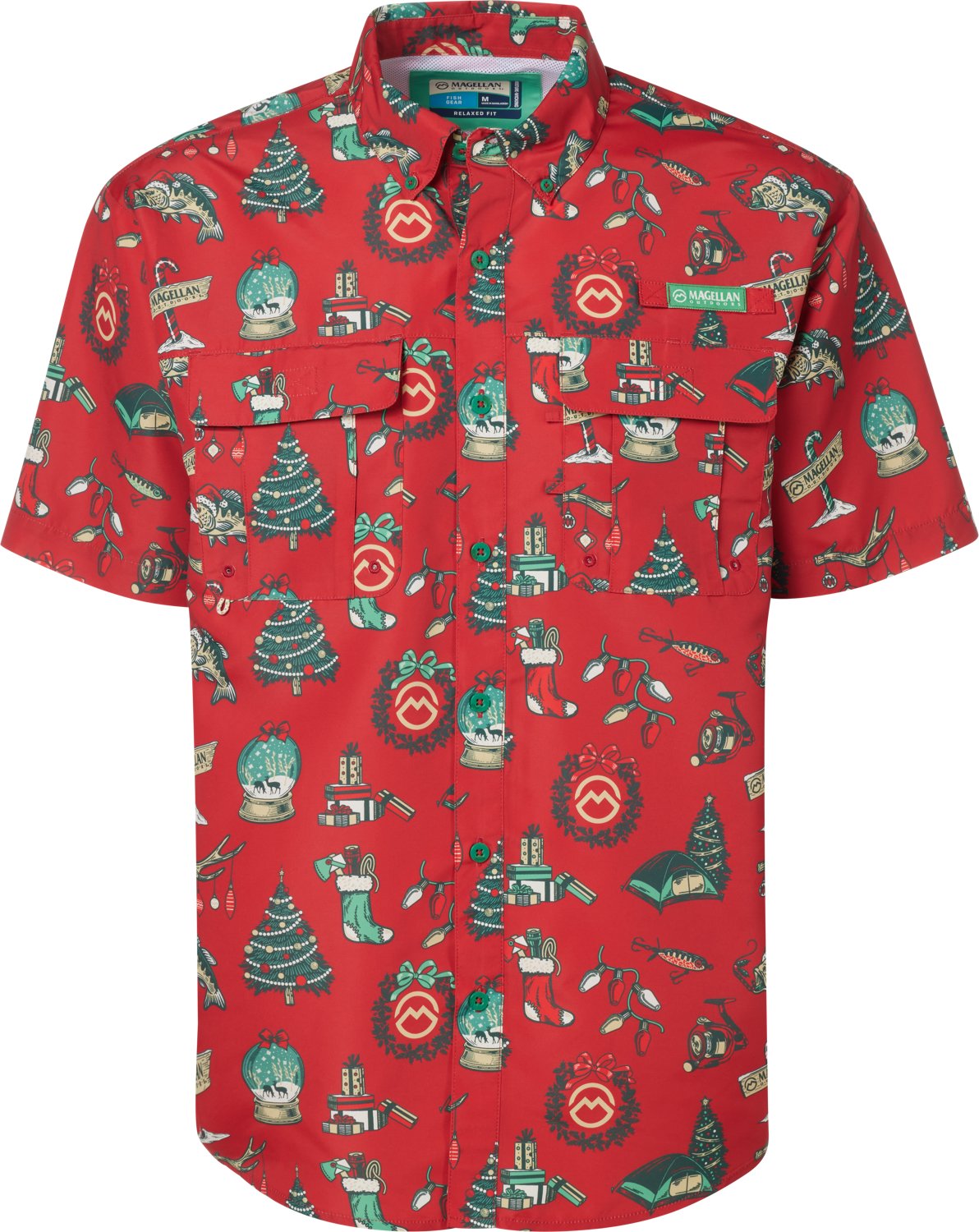 Magellan Outdoors Men's Laguna Madre Holiday Illustrations Fishing Shirt - view number 2