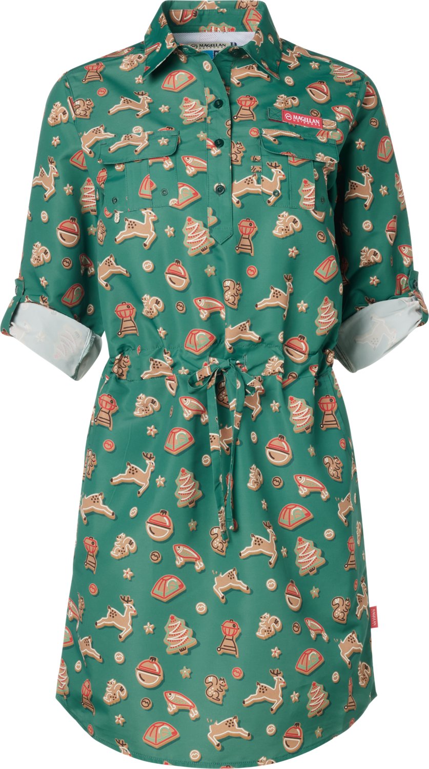 Magellan Outdoors Women's Laguna Madre Holiday Cookie Long Sleeve Dress - view number 4