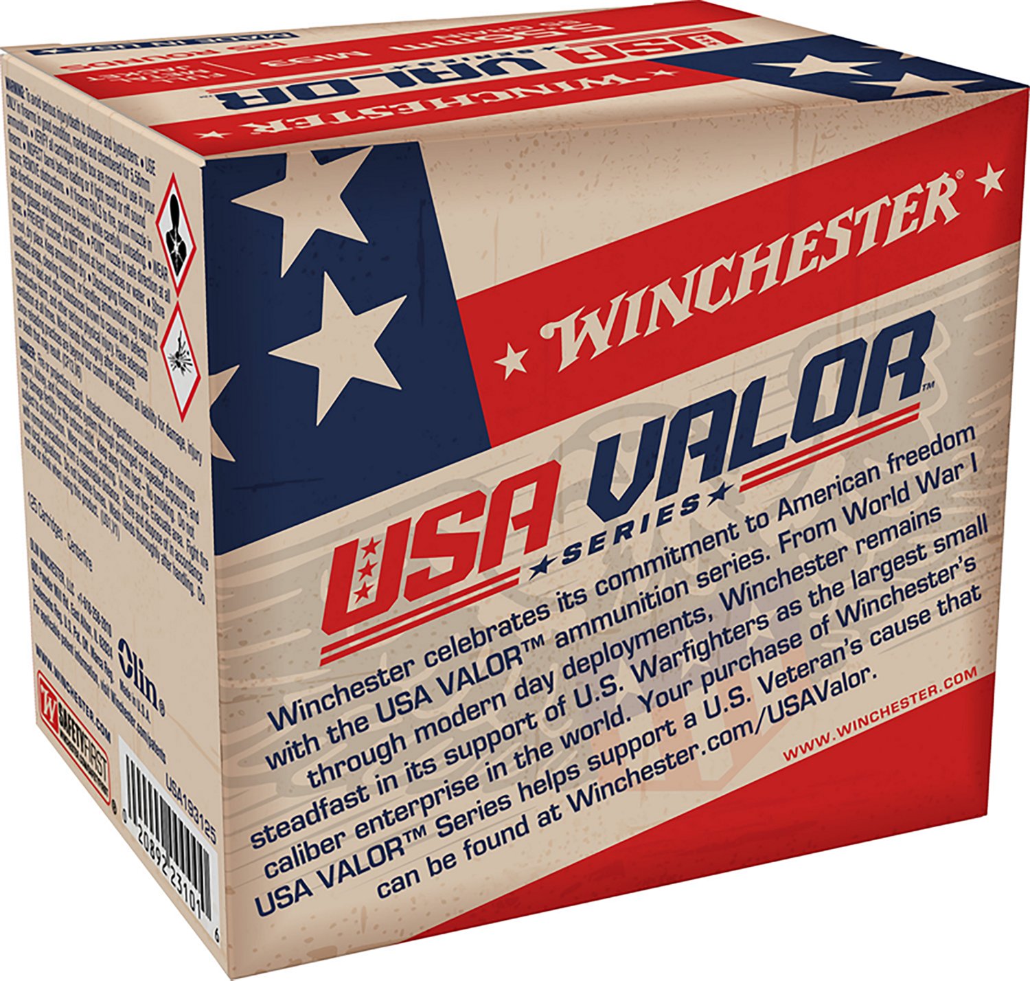 Winchester USA VALOR 5.56mm M193 55-Grain Centerfire Rifle Ammunition - 125 Rounds - view number 2
