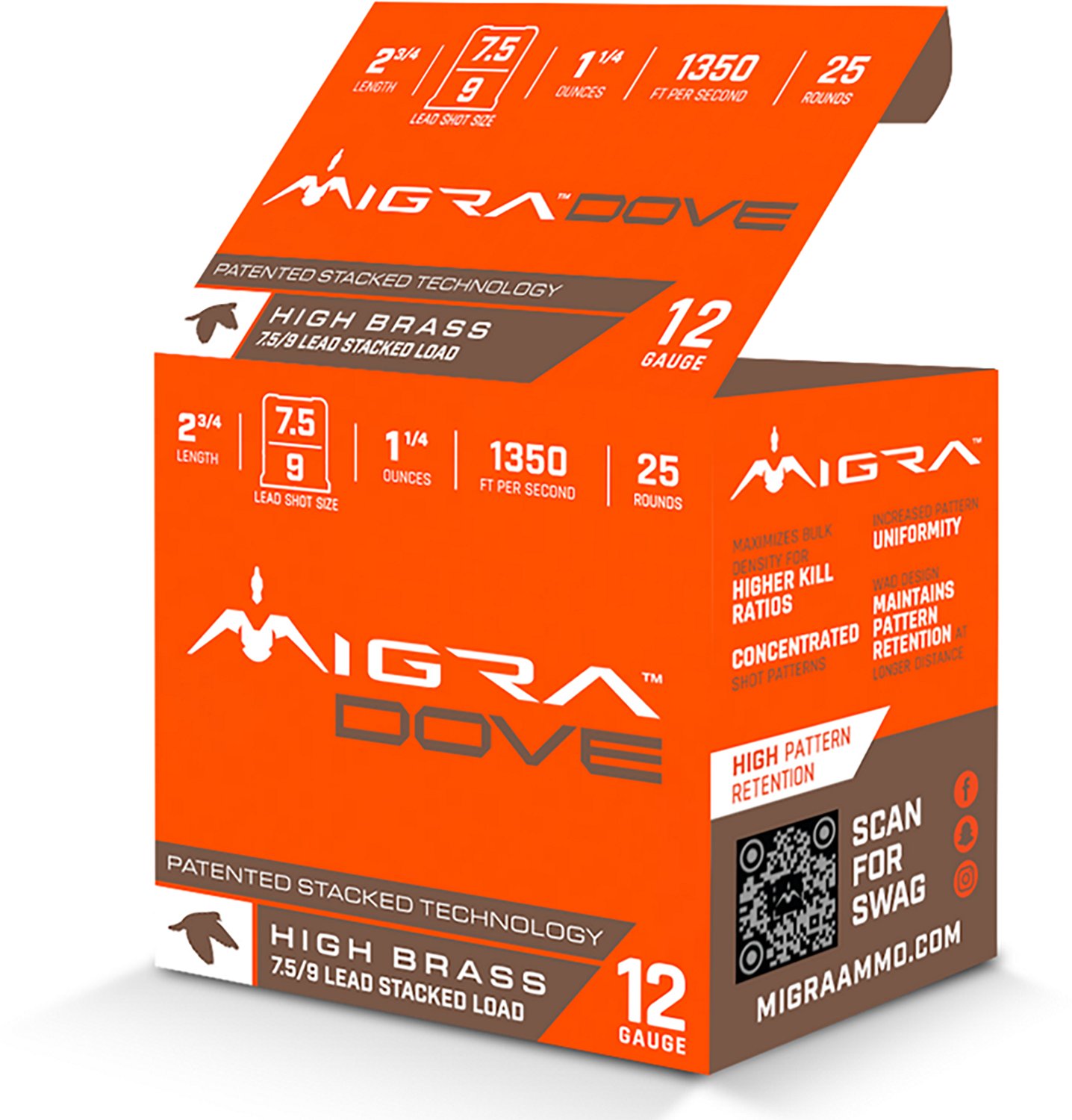 Migra Dove 12 Gauge Shotshells - 25 Rounds