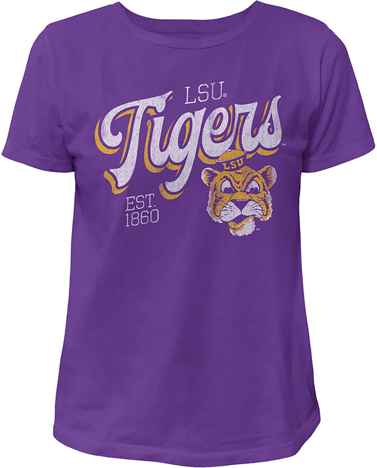 WILDCAT RETRO Women's LSU Script Boxy T-shirt - view number 3