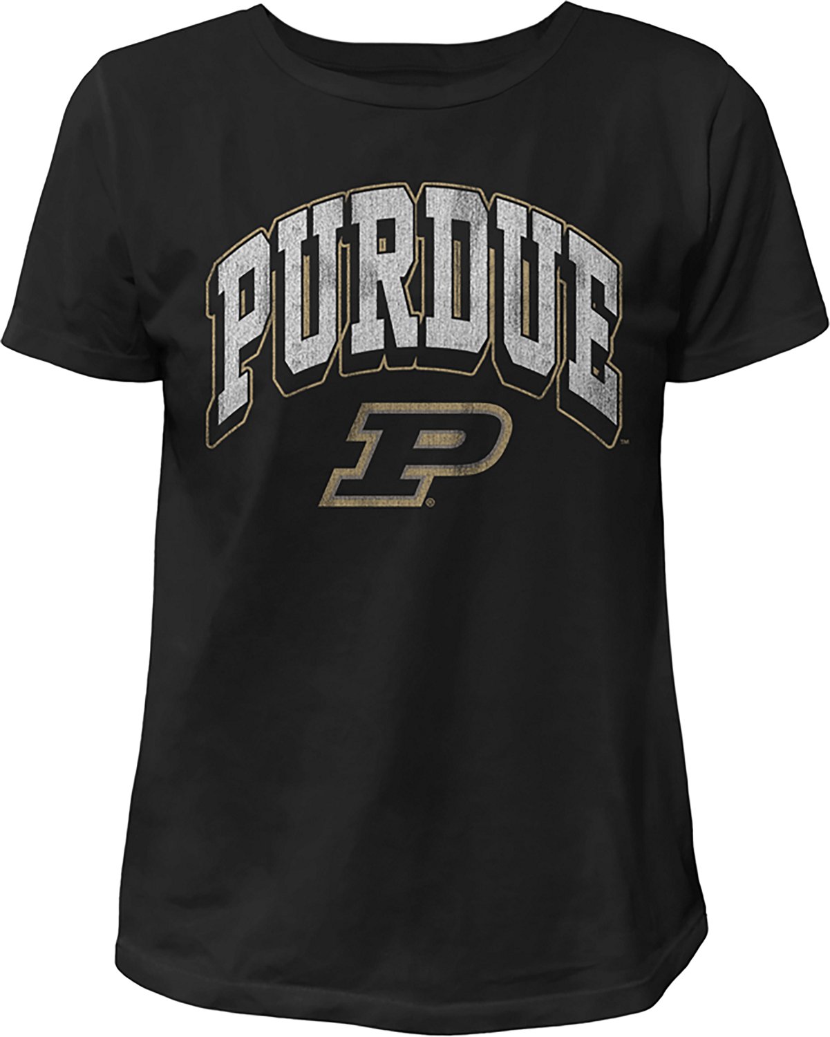 WILDCAT RETRO Women's Purdue Arch Shadow Boxy T-shirt - view number 2