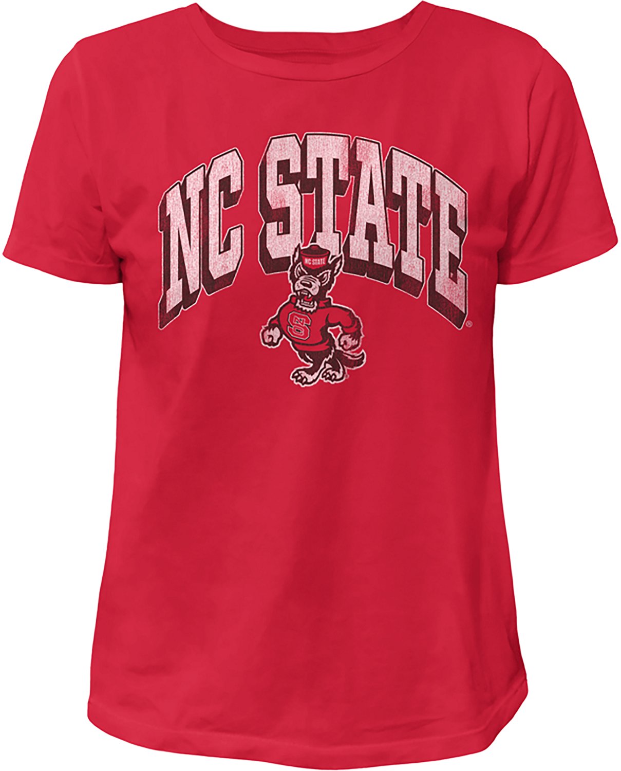 WILDCAT RETRO Women's NC State Arch Shadow Boxy T-shirt - view number 2