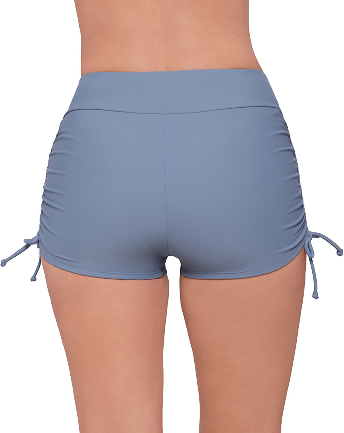 Eco Beach Women's Solid Side Shirred Swim Shorts