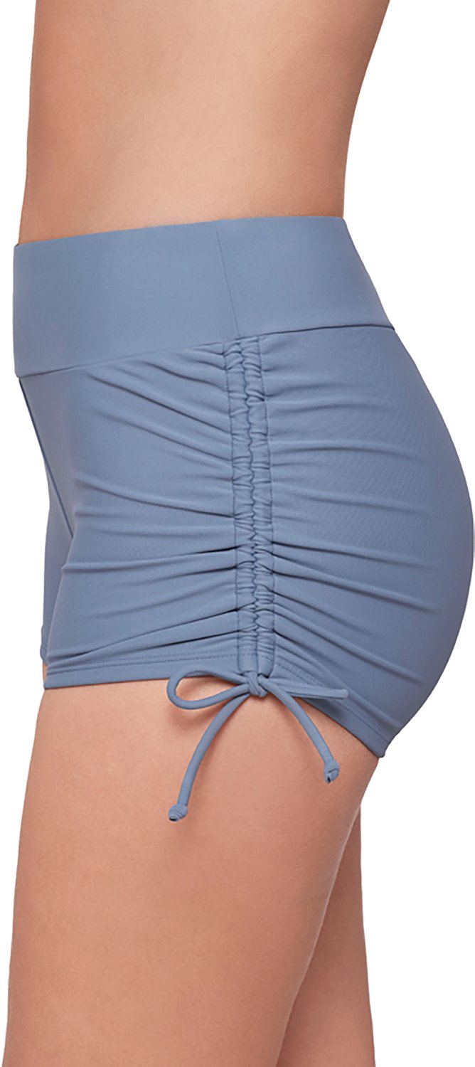 Eco Beach Women's Solid Side Shirred Swim Shorts - view number 3