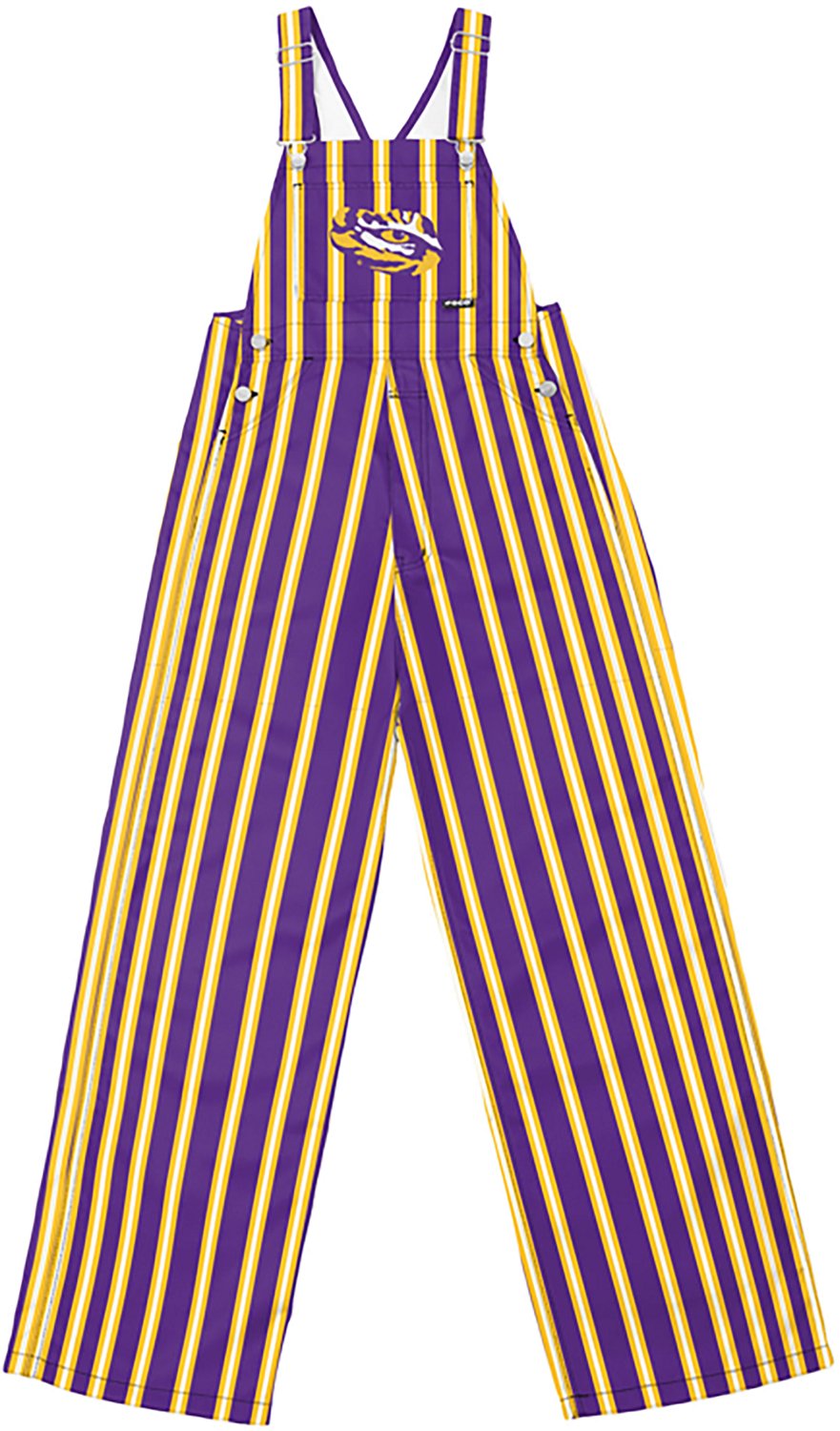 FOCO Men's LSU Sideline Spirit Stripe Overalls - view number 3
