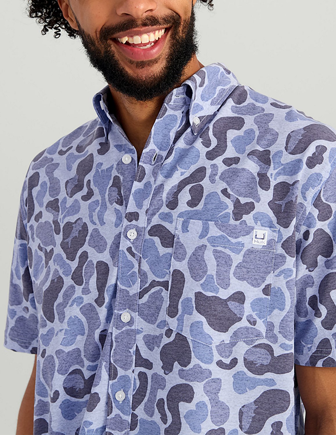 Huk Men's Kona Desert Rose Short Sleeve Shirt - view number 4